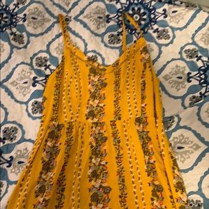 Yellow midi floral dress